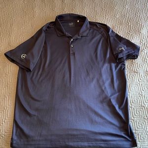 Puma Golf polo shirt with Mercedes-Benz logo stitched.